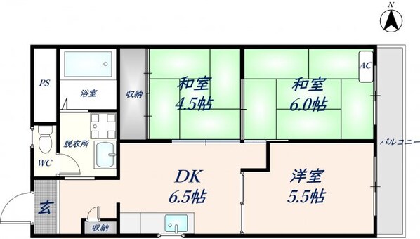 花園マンション巽の物件間取画像